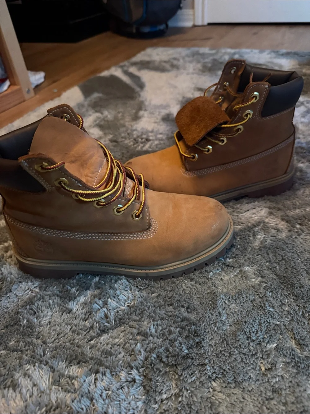 Timberland Kids Wheat Brown Lace-Up Boots